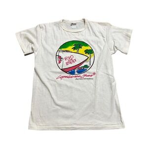 Jams World‎ Shirt Youth L Original Surf Line Copacabana White 90s Kids Vintage